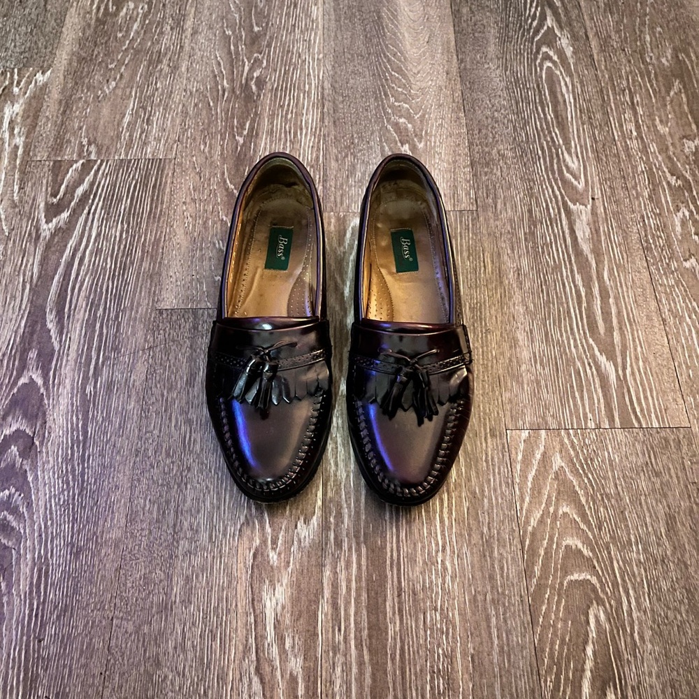 GH Bass Wine Color Weejuns Tassel Loafers